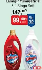 BİNGO SOFT ÇAMAŞIR YUMUŞATICISI 3 L